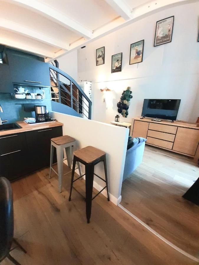 Charmant Studio En Duplex Esprit Loft Avec Balcon Vue Mer, Et Piscine Exterieure Le Croisic Zewnętrze zdjęcie